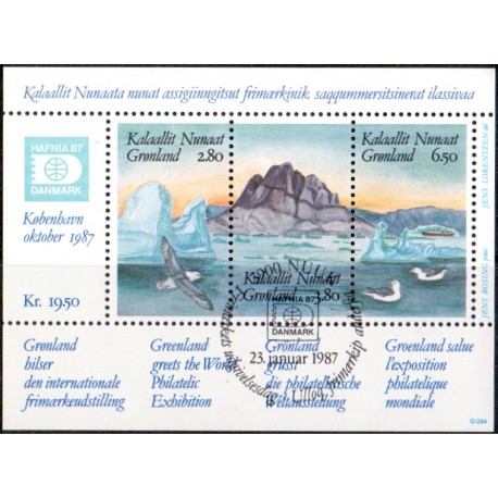 1987. Hafnia 87 blok I,  AFA nr. 169-71 postfrisk