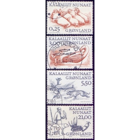 2000. 0,25-21,00 Kr. Arktiske vikinger II. AFA nr. 352-55 postfrisk stemplet