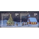 2003. 5,00-5,50 Kr. Julemærke , fra hæfte. AFA nr. 412-13E postfrisk stemplet