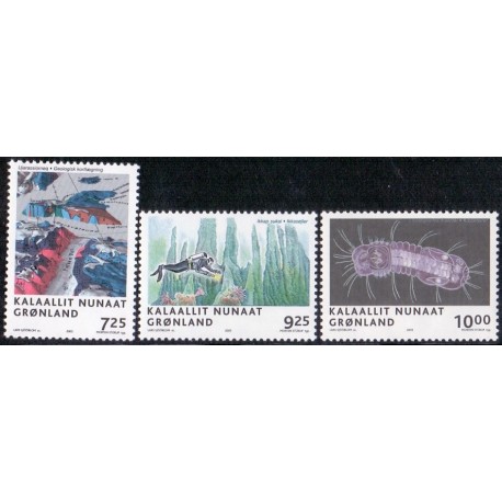2005. 7,25-10,00 Kr. Videnskab I. AFA nr. 446-48 postfrisk stemplet