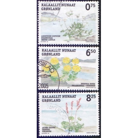 2005. 0,75-8,25 Kr. Spiselige planter II. AFA nr. 455-57 postfrisk stemplet