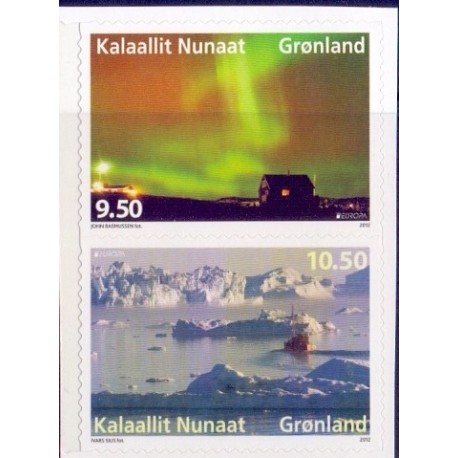 2012. 9,50-10,50 Kr. Europamærke / CEPT, fra hæfte. AFA nr. 620E-1E postfrisk stemplet