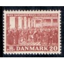 1949. Grundlovens 100-års jubilæum. AFA nr. 315 postfrisk    Stemplet FDC