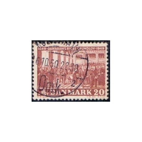 1949. Grundlovens 100-års jubilæum. AFA nr. 315 postfrisk    Stemplet FDC