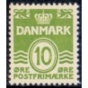 1950. Bølgeline, 10 øre, AFA nr. 318 postfrisk   Stemplet FDC