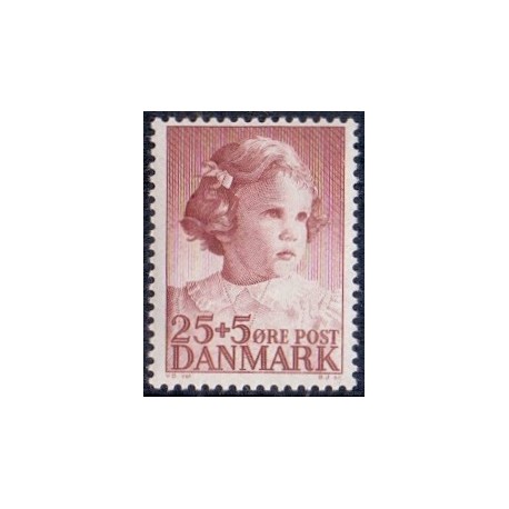 1950. Prinsesse Anne-Marie, børneforsorg, AFA nr. 325 postfrisk       Stemplet FDC