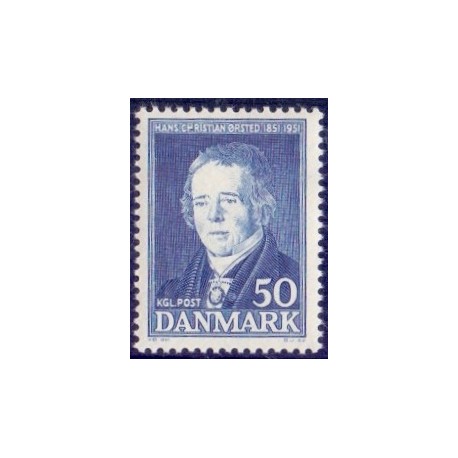 1951. H. C. Ørsteds død, AFA nr. 330 postfrisk    Stemplet FDC