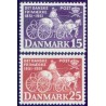 1951. 100-året for danske frimærke, AFA nr. 331-32 postfrisk    Stemplet FDC