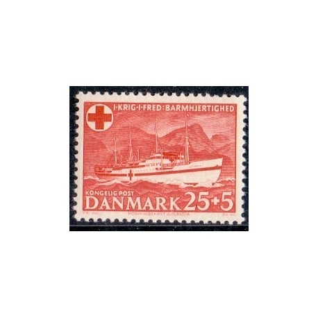 1951. Jutlandia Røde Kors frimærke, AFA nr. 333 postfrisk    Stemplet FDC