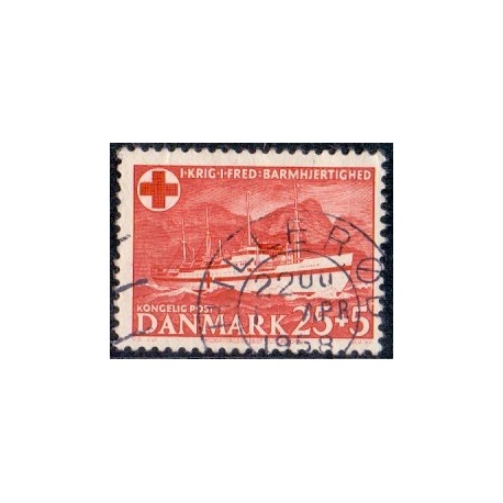 1951. Jutlandia Røde Kors frimærke, AFA nr. 333 postfrisk    Stemplet FDC