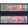 1953-56. Kongerigei 1000 år.  AFA nr. 346-55 postfrisk   Stemplet FDC