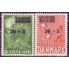 1955. Provisorier Frihedsfonden.  AFA nr. 358-59 postfrisk   Stemplet FDC