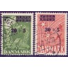 1955. Provisorier Frihedsfonden.  AFA nr. 358-59 postfrisk   Stemplet FDC