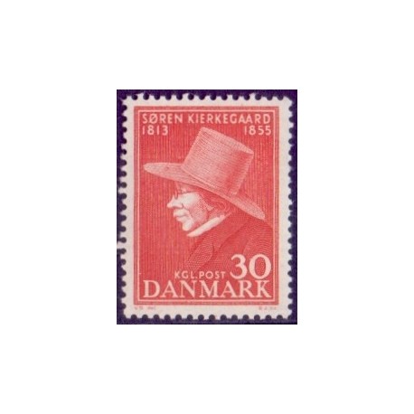 1955. Søren Kirkegaard.  AFA nr. 365 postfrisk   Stemplet FDC
