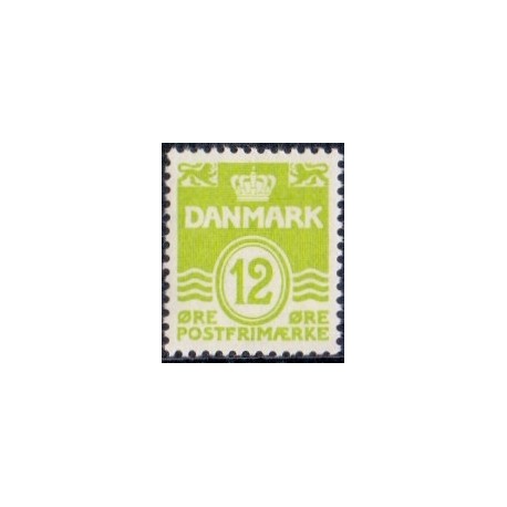 1962. Bølgelinie 12 Øre FLOUR, AFA nr. 335F postfrisk   Stemplet FDC