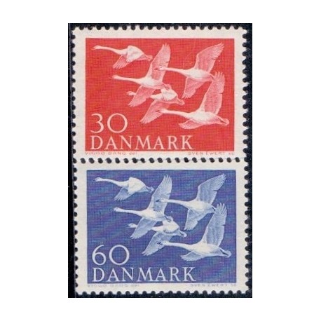 1956. Ellehammers første flyvning.  AFA nr. 366 postfrisk  Stemplet FDC