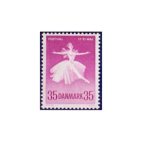 1959. Den danske ballet. AFA nr. 377 postfrisk      Stemplet FDC