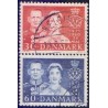 1960. Kong Frederiks sølvbryllup. AFA nr. 384-85 postfrisk     Stemplet FDC