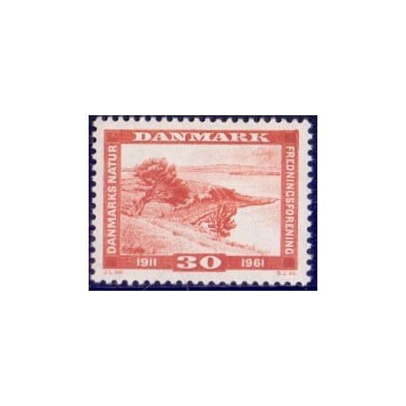 1961. Danmarks Naturfredningsforening. AFA nr. 392 postfrisk    Stemplet FDC