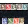 1961. Kong Frederik IX alm. papir. AFA nr. 393-401 postfrisk    Stemplet FDC