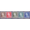 1961. Kong Frederik IX FLUOR. AFA nr. 393F-98F postfrisk    Stemplet FDC