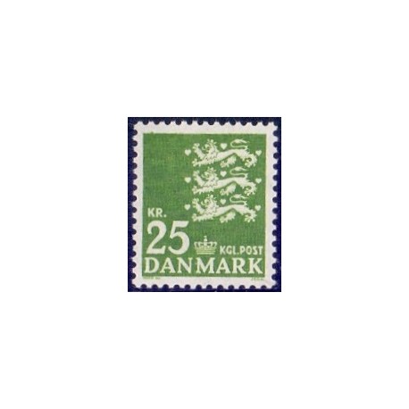 1962. Lille Rigsvåben 25 kr. alm. papir. AFA nr. 402 postfrisk    Stemplet FDC
