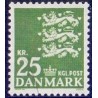 1962. Lille Rigsvåben 25 kr. FLUOR. AFA nr. 402F postfrisk    Stemplet FDC