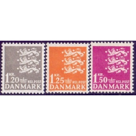 1962. Lille Rigsvåben suppleringsværdier. alm. papir. AFA nr. 403-05 postfrisk    Stemplet FDC