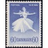 1962. Balletfestival. alm. + FLUOR papir. AFA nr. 406+406F postfrisk    Stemplet FDC