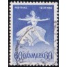 1962. Balletfestival. alm. + FLUOR papir. AFA nr. 406+406F postfrisk    Stemplet FDC