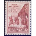 1962. Børkop vandmølle. alm. + FLUOR papir. AFA nr. 407+407F postfrisk    Stemplet FDC