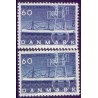 1962. Selandia. alm. + FLUOR papir. AFA nr. 409+409F postfrisk   Stemplet FDC