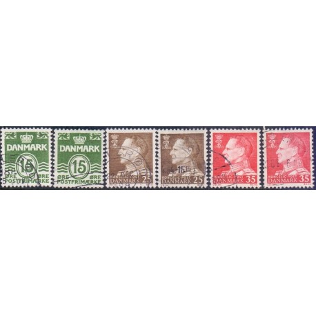 1963. Farveændringer og suppleringsværdier. alm. + FLUOR papir. AFA nr. 415+415F postfrisk   Stemplet FDC