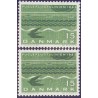 1963. Fugleflugtsliniens åbning. alm. + FLUOR papir. AFA nr. 416+416F postfrisk   Stemplet FDC