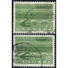 1963. Fugleflugtsliniens åbning. alm. + FLUOR papir. AFA nr. 416+416F postfrisk   Stemplet FDC