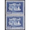 1963. Inter. Postkonference. alm. + FLUOR papir. AFA nr. 417+417F postfrisk   Stemplet FDC