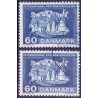 1963. Inter. Postkonference. alm. + FLUOR papir. AFA nr. 417+417F postfrisk   Stemplet FDC