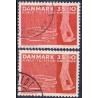 1963. Vanførefonden. alm. + FLUOR papir. AFA nr. 418+418F postfrisk  Stemplet FDC