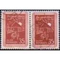 1964. Folkeskolelovens 150-års jubilæum. alm. + FLUOR papir. AFA nr. 423-423F postfrisk  Stemplet FDC