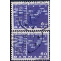 1964. Havforskning, alm. + FLUOR papir. AFA nr. 426-426F postfrisk    Stemplet FDC