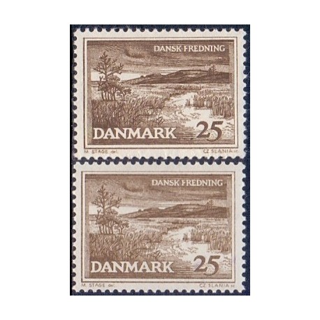 1964. Karup Å, alm. + FLUOR papir. AFA nr. 428-428F postfrisk   Stemplet FDC