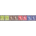 1965. Farveændringer, alm. + FLUOR papir. AFA nr. 430-433F postfrisk    Stemplet FDC