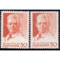 1965. Carl Nielsen, alm. + FLUOR papir. AFA nr. 435-435F postfrisk   Stemplet FDC
