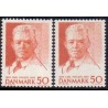 1965. Carl Nielsen, alm. + FLUOR papir. AFA nr. 435-435F postfrisk   Stemplet FDC