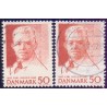 1965. Carl Nielsen, alm. + FLUOR papir. AFA nr. 435-435F postfrisk   Stemplet FDC