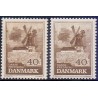1965. Bogø Mølle, alm. + FLUOR papir. AFA nr. 440-440F postfrisk   Stemplet FDC