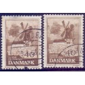 1965. Bogø Mølle, alm. + FLUOR papir. AFA nr. 440-440F postfrisk   Stemplet FDC