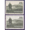 1966. Det danske Hedeselskab, alm. + FLUOR papir. AFA nr. 443-443F postfrisk   Stemplet FDC