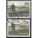 1966. Det danske Hedeselskab, alm. + FLUOR papir. AFA nr. 443-443F postfrisk   Stemplet FDC