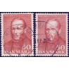 1966. Chrisian Kold, alm. + FLUOR papir. AFA nr. 444-444F postfrisk   Stemplet FDC